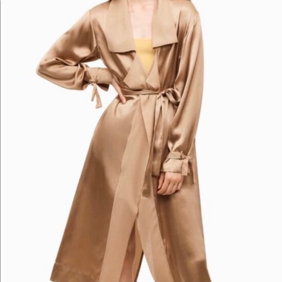 Wilfred Jackets & Blazers - Wilfred Mercier 100% Silk duster robe in Black